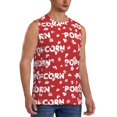 thumbnail image 2 of Pofeuu Popcorn2 Print Men's Muscle T-Shirt, Sleeveless, Muscle Tank, Classic Muscle Tee Top For Men Casual Sleeveless Muscle T-Shirt Trendy Clothes-Medium, 2 of 7