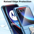 thumbnail image 6 of for Motorola Razr+ 2023 Case with Ring, [Integrated Screen Protector] Slim Hard PC Motorola Rarz Plus Back Cover Full Coverage Phone Case with Ring for Motorola Razr Plus 2023 Blue, 6 of 7