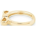 thumbnail image 3 of AFFY Round Shape White Natural Diamond Accent Ribbon Bow Ring In 14k Yellow Gold Over Sterling Silver Ring Size-7, 3 of 6