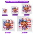 thumbnail image 5 of Patriotic Vizsla Celebrates 4th of July Cutout Transfer Sticker Vizslas Dog Lover Gifts Idea Transparent Decal Art Decor - 02009, 5 of 5