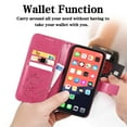 thumbnail image 4 of PU Leather Case for iPhone 13 Pro Max 6.7" 2021, Allytech Stand Foldable Case with Credit Card Holder Embossed Floral Interior TPU Shockproof Skin Case for iPhone 13 Pro Max, Rose, 4 of 4