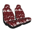 thumbnail image 2 of Naloa Christmas Tree Buffalo Plaid Car Seat Covers 2PCs Front Car Seat Covers Universal fit for Most Cars SUVs and Trucks - 2 PCS, 2 of 5