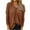 Khaki, variant on Lindreshi Long Sleeve Shirts for Women Fashion Women Sexy Long Sleeve V-Neck Pullover Solid Color Casual Blouse Tops