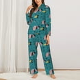 thumbnail image 2 of Fotbe Dachshund Dog Conjunto de Pijama de Manga Larga para Mujer con Estampado, Ropa de Dormir de 2 Piezas, Conjunto de Casa Suave y Cómodo con Bolsillos-Large, 2 of 7