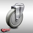 thumbnail image 2 of 5 Inch SS Gray Polyurethane Wheel Swivel Bolt Hole Caster Service Caster Brand, 2 of 2