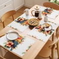 thumbnail image 5 of Summer Animal Placemats Set of 8, Retro Watercolor Floral Orange Parrot Non-Slip Place Mats Washable Table Mats for Kitchen Dining Table Decorations Indoor/Outdoor, 5 of 9