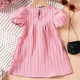 thumbnail image 4 of Efsteb 0-6Y Toddler Summer Dress for Girls Short Sleeve Dresses Kids Crewneck Dresses Loose Casual Clothes (Pink,2 Years), 4 of 7