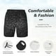 thumbnail image 3 of Balery Black And White Dotted Bañador para hombre, shorts de playa de secado rápido con entrepierna y forro de compresión-Large, 3 of 6