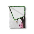 thumbnail image 2 of Cartoon Soft Flannel Fleece Throw Blanket, Big Trees and Friendly Jungle Safari Animals Wilderness Tropical Wildlife, Cozy Plush for Indoor and Outdoor Use, 70" x 90", Multicolor, by Ambesonne, 2 of 6