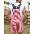 thumbnail image 3 of 250th Anniversary American Flag Overalls Men,4th of July Cape,USA Sunglasses,Patriotic Socks,4 Pcs for Independence Labor Day(Red White and Blue,2XL), 3 of 9