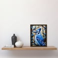 thumbnail image 2 of Blue Jay Geometric Artwork Wild Bird Perched on Tree Polygonal Forest Landscape Artwork Framed Wall Art Print A4, 2 of 5