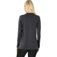 thumbnail image 3 of Womens Long Sleeve Cotton Mock Neck Turtleneck Top, 3 of 3