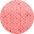 thumbnail image 1 of Ahgly Company Indoor Round Solid Red Modern Area Rugs, 3' Round, 1 of 4