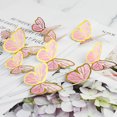 Oiur 10Pcs Butterflies Cake Decoration Golden Pink Insert Card Creative ...