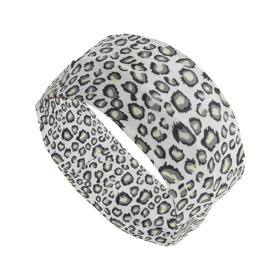 Unique Bargains 1 Pc Comfortable Headband Leopard Headband for Sport Black