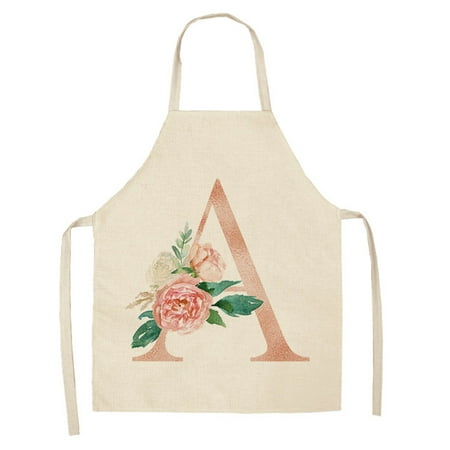 

YeccYuly Letter A to Z Apron Alphabet with Sunflower White Background Bib Apron with Adjustable Neck for Men Women Suitable for Home Kitchen Cooking Waitress Chef Grill Bistro Baking BBQ Cobbler Apron