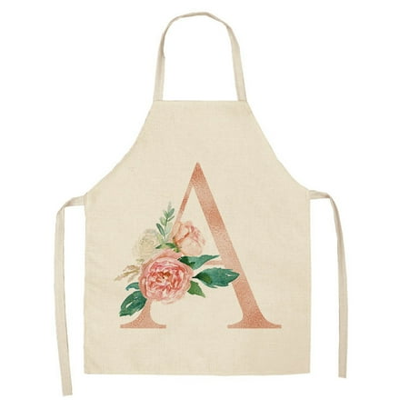 

YeccYuly Letter A to Z Apron Alphabet with Sunflower White Background Bib Apron with Adjustable Neck for Men Women Suitable for Home Kitchen Cooking Waitress Chef Grill Bistro Baking BBQ Cobbler Apron