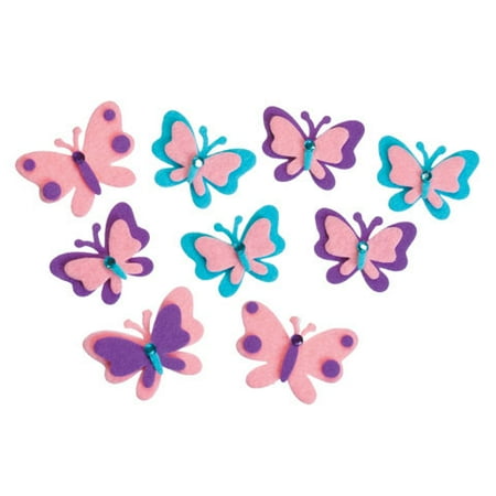 Crystal Stickers Stones - Felt Stickers Butterfly 2 Gems 20Pc