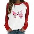 thumbnail image 1 of Hauts Grande Taille pour Femmes Automne Hiver Col Rond Tempérament Décontracté Manches Raglan T-shirt Décontracté Ample Haut Hauts pour Femmes en Liquidation, 1 of 3