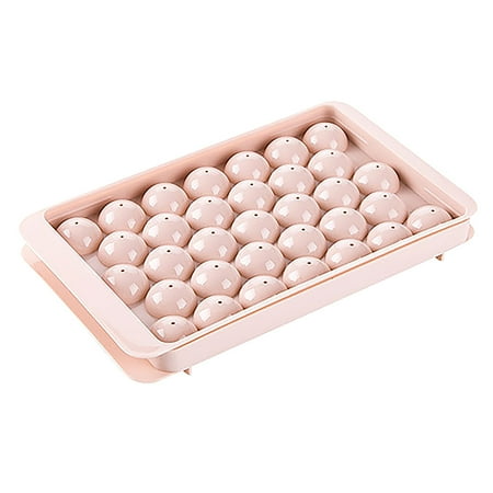 

Egmy Jelly Mold Plastic Ice Block Mould with Cover Round Ball Ice Lattice C One Size