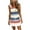 Blue, variant on Aimik Summer Sleeveless Mini Tank Dresses for Women Casual V Neck Tshirt Sundress Striped Drawstring Beach Sun Dress with Pockets & Belt