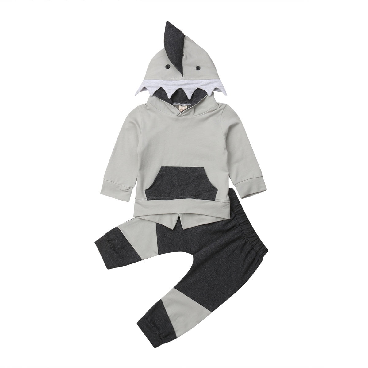NWT Shark Boys Hooded Sweat Shirt /& Pants Outfit Set 12 18 M 2T 3T 4T