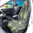 thumbnail image 3 of Chririnla Green Owl Leaf Terry Cloth Car Seat Cover, Waterproof Hooded Moisture Wicking Protector, Universal for Cars, Trucks, Vans and Bucket Seats, 3 of 6