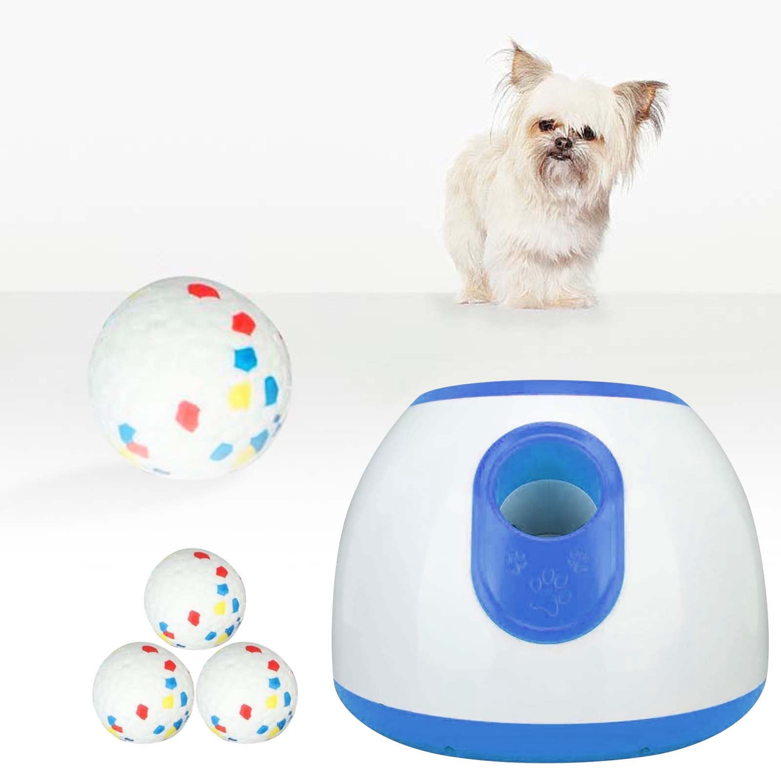 Automatic Dog Ball Launcher - Interactive Tennis Ball Thrower for Medium/Large Dogs, 10-30 ft Distance, Rechargeable Fetch Machine with 3 Balls - Mental Stimulation Toy