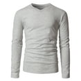 thumbnail image 2 of H2H Mens Casual Slim Fit Long Sleeve V-neck T-Shirts Of Various Colors ASHGRAY US XS/Asia S (KMTTL0374), 2 of 6