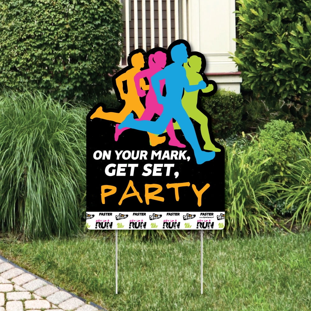 Set The Pace Running Party Decorations Track, Cross Country or Marathon Party Yard
