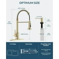thumbnail image 4 of Kitchen Faucet with Soap Dispenser,  Stainless  Single Handle Modern Spring Commercial Sink Faucet with Pull Down Sprayer for Laundry & Utility Room RV Camp Bar Farmhouse, 4 of 7