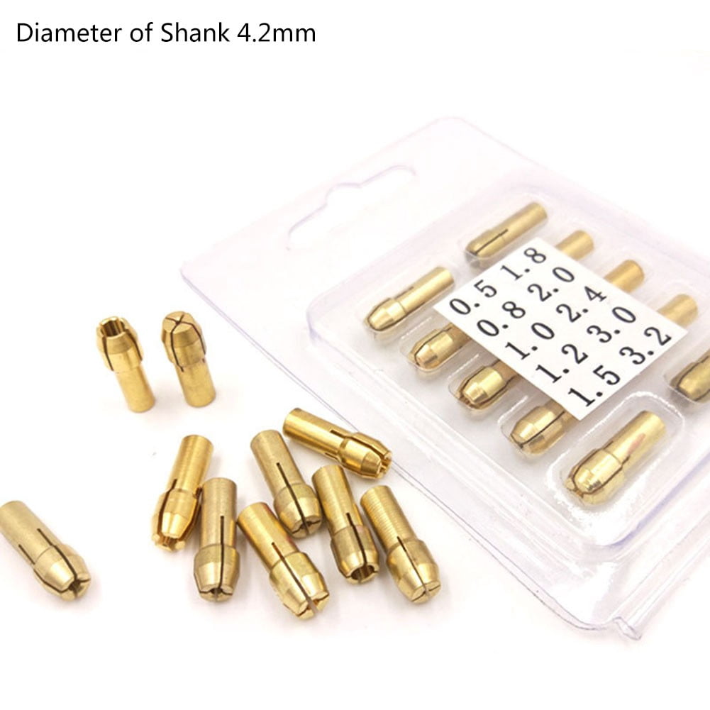 Lot De 10 Mandrins De Mini Meuleuse – Diamètre 4.2mm, Serrage 0.5-3.2mm – Accessoires Qualité