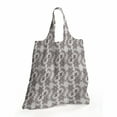 thumbnail image 2 of Taupe Fabric Shopping Tote, Russian Nature Flora Motif Dotted Curvy Branches with Leaves Boho, Portable and Foldable Bag to Keep in Pocket Bag Purse & Car, Tan Taupe, by Ambesonne, 2 of 4