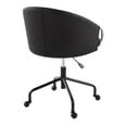 thumbnail image 5 of Claire Task Chair, Home Office Chair with Wheels, Gold Office Chair, Office Chair with Wheels, Computer Chair, Home Office Desk Chair Comfy, Contemporary Desk Chair (Black), 5 of 6