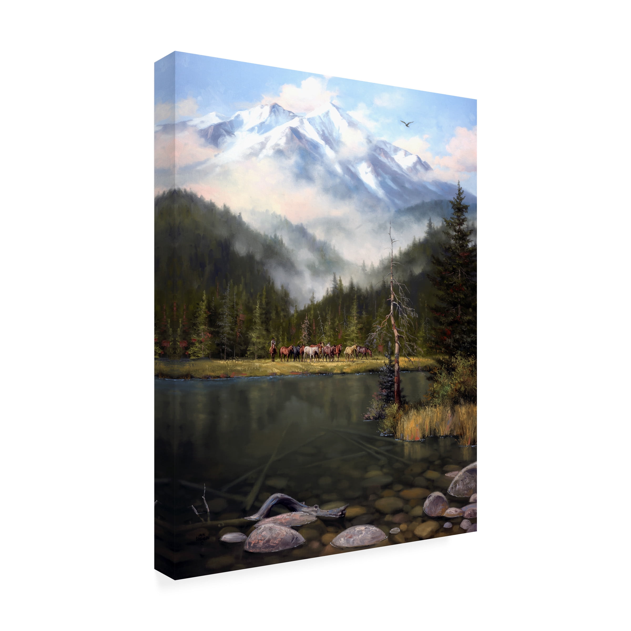 Jack Sorenson 'As The Mist Slowly Rises' Canvas Art
