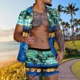 thumbnail image 2 of Conjuntos de Tops Para Hombre Camisas Informales Conjuntos de Blusas Cárdigan Con Botones de Cobertura Conjunto de Pantalones de Playa de Manga Corta Con Estampado de Cobertura Odeerbi ODB152161, 2 of 5