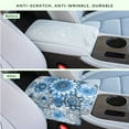 thumbnail image 4 of Renewold Bohemian Flower Blue Auto Center Console Cover Non-slip Soft Armrest Storage Box Mat Scratch Resistant Middle Console Cover Arm Rest Pad Car Interior Decor Accessories, 4 of 9