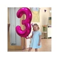 thumbnail image 3 of 40 Inch Hot Pink Number Balloon, Large Size Jumbo Digit Mylar Foil Helium Bright Pink Balloons For Birthday Party Celebration Decorations Graduations, 3 of 5
