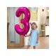 thumbnail image 3 of 40 Inch Hot Pink Number Balloon, Large Size Jumbo Digit Mylar Foil Helium Bright Pink Balloons For Birthday Party Celebration Decorations Graduations, 3 of 5