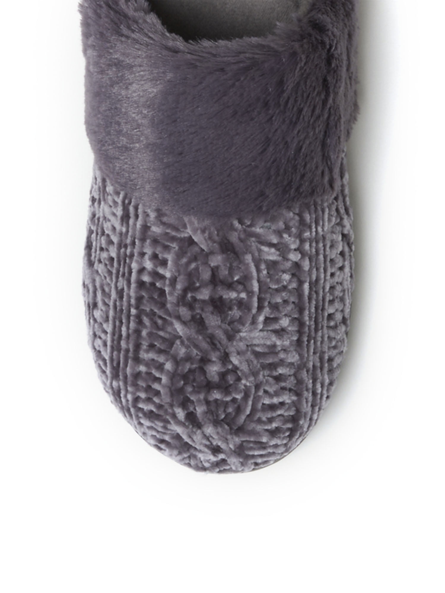 Dearfoams Cozy Comfort Women's Cable Knit Chenille Scuff Slippers