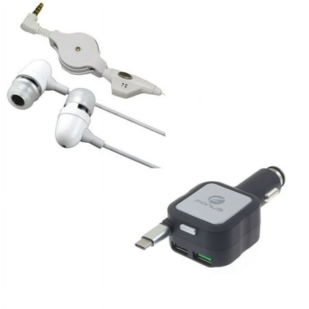 Headphones Wired Earphones w Retractable Car Charger M7P for Acer Liquid Jade Primo - Alcatel PulseMix  7  Idol 5S 5 4S - ASUS Zenfone V Live  ROG Phone  AR 6 5z 4 Pro - Blackberry Motion price history on PriceWatchPro