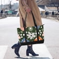 thumbnail image 4 of FORMRS Canvas Laptop Tote Bag for Women with 15.6" Computer Compartments Shoulder Handbag, Blue Geometric Flowers, 4 of 7