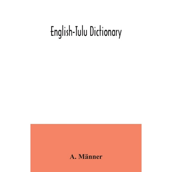 English-Tulu dictionary, (Paperback)