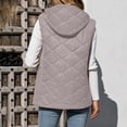 thumbnail image 7 of Cmfcve Plus Size Hooded Puffer Vest for Womens Full Zip Sleeveless Quilted Vest Winter Warm Outerwear Jackets with Zipper Pockets, 7 of 7