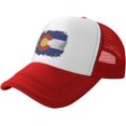 thumbnail image 1 of Retro Colorado State Flag Mesh Back Trucker Cap Baseball Cap, 1 of 8