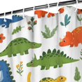 thumbnail image 3 of Colorful Dinosaur and Flower Pattern Shower Curtain 72"x72" ,Bathroom Decorative Shower Curtains Set with 12 Hooks,Modern Waterproof Washable Shower Curtain, 3 of 6