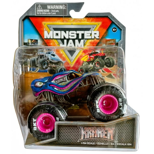 Camión fundido a presión Monster Jam 2024 Kraken oficial a escala 1:64
