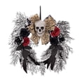 thumbnail image 1 of Couronne de Porte d'Halloween / Couronne Murale / Fournitures de Couronne d'Halloween / Couronne Murale Noire Couronne d'Halloween Couronne de Porte d'Entrée Couronne de Porte d'Entrée., 1 of 6