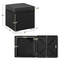 thumbnail image 5 of Yaheetech Outdoor Ottomans with Hidden Storage, Set of 2, Black/Gray, 5 of 8