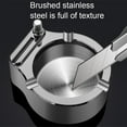 thumbnail image 3 of Ashtray Retro Metal Portable Ashtrays Bin Office Home Lighter Cigarette Stainless Steel, 3 of 9